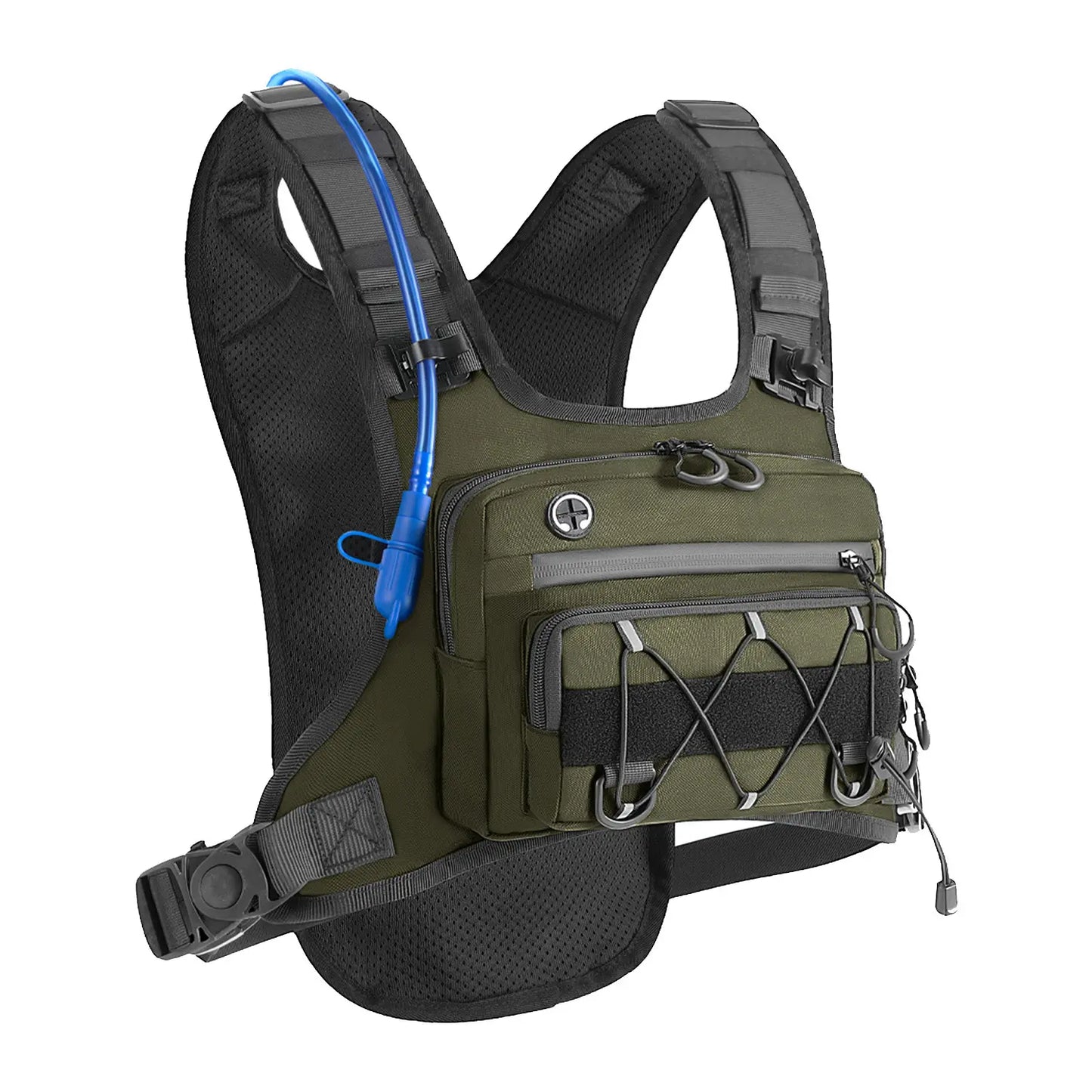 🥳🚴💨 ¡50% DE DESCUENTO! Chaleco de ciclismo con sistema de hidratación integrado: resistente, impermeable, con múltiples bolsillos y correas tácticas. Lleva agua y artículos esenciales con las manos libres: ¡perfecto para rutas largas! 🎒✨