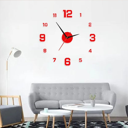 Sada 3D svítícími akrylovými nástěnnými hodinami (vyžaduje se montáž)
