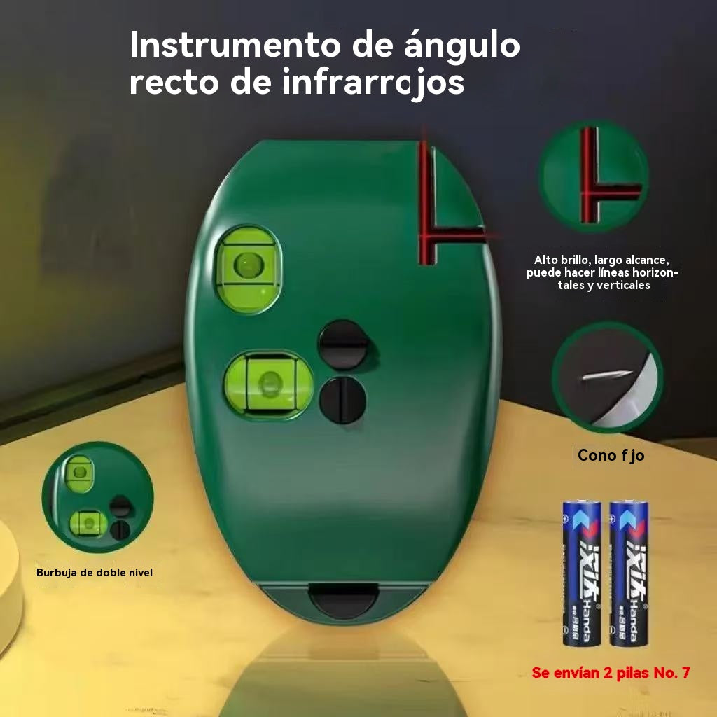 🔴 Nivel Láser de Ángulo Recto 2 en 1 – Precisión rápida sin tiralíneas