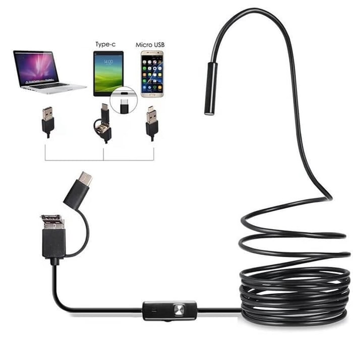 ‼️【5M】Cámara endoscópica plug and play - HD 1080p, resistente al agua IP67 y funciona directamente con iPhone, Android y iPad