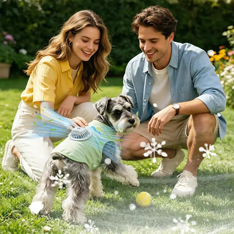 🐶🐱 Nueva ropa para perros con ventilador: chaleco ligero y transpirable con protección solar para el verano, ideal para perros pequeños y medianos.