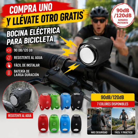 🚲【Compra uno y llévate otro gratis】🔊Bocina eléctrica para bicicleta de 90 dB/120 dB📢
