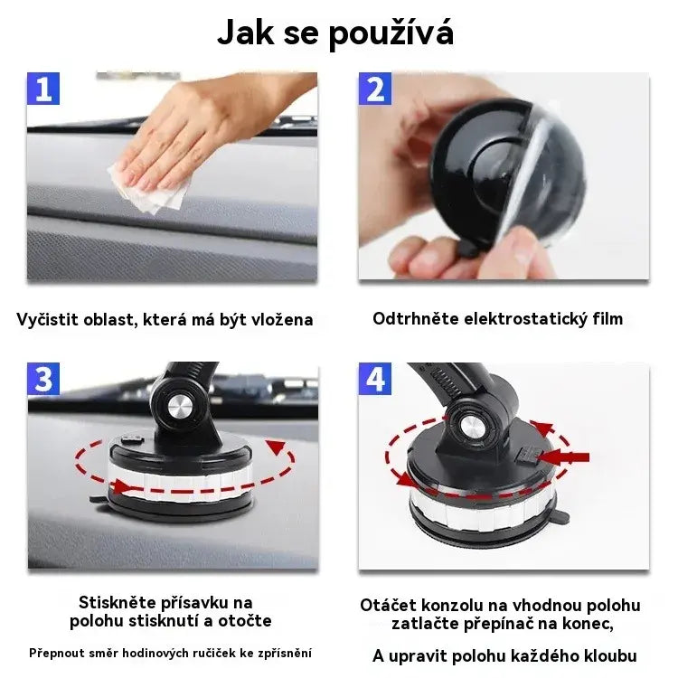 🚗Praktický a prenosný držiak na telefón do auta, maximálna nosnosť 5 kg!