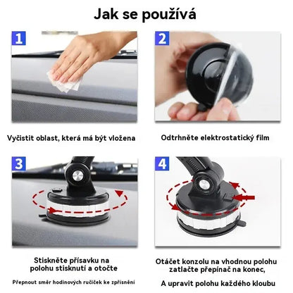 🚗Praktický a prenosný držiak na telefón do auta, maximálna nosnosť 5 kg!
