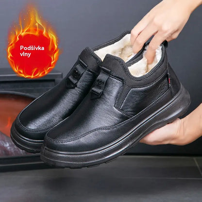 【39-44】Botas de invierno nuevas para hombre, de terciopelo y algodón grueso.