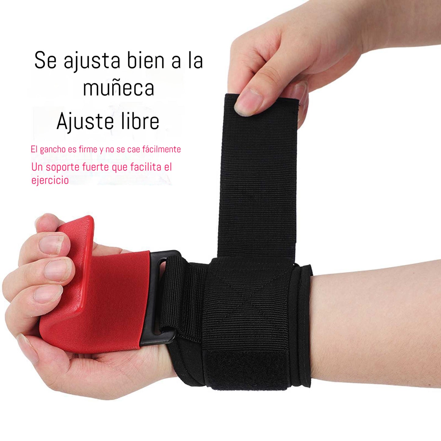 👍💪Soporte de muñeca con gancho para dominadas que evita resbalones.