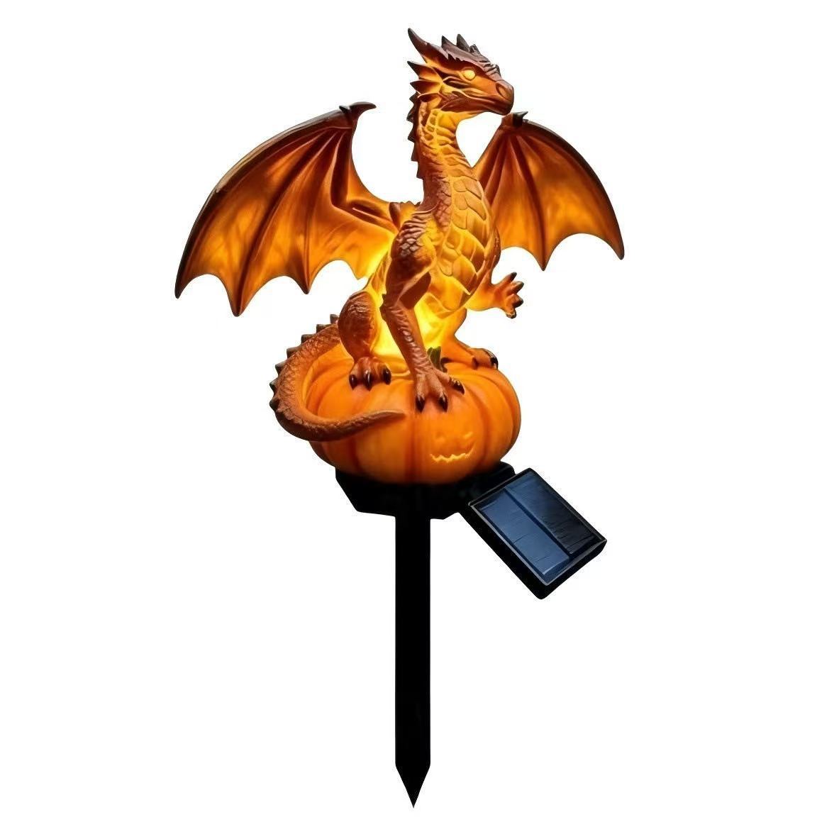 🐉Lámpara solar de jardín Dragon Legacy – Edición Golden Ember