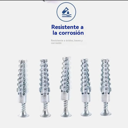 【100/200/300 juegos】🔩 Anclaje metálico dentado súper resistente para fijaciones firmes en cualquier pared