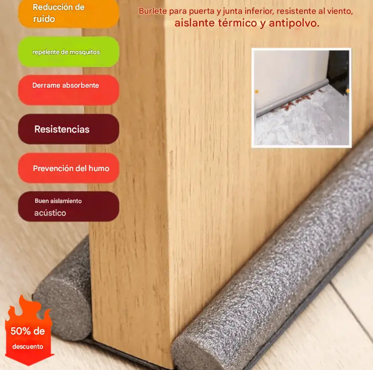 🚪Banda de sellado al vacío para puertas y partes inferiores, resistente al viento, aislante térmica y resistente al polvo💨