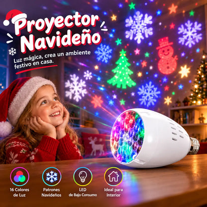 🎅 Vrtljiva božična projekcijska lučka E27 | 16 motivov za zabavo ✨