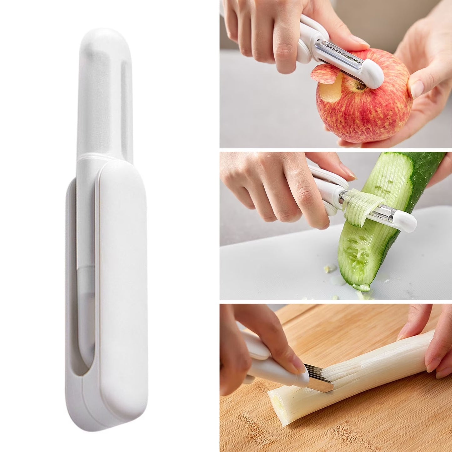 🔥Compra 1 y llévate 1 gratis🔥🥔🍆🔪Pelador multifuncional 3 en 1