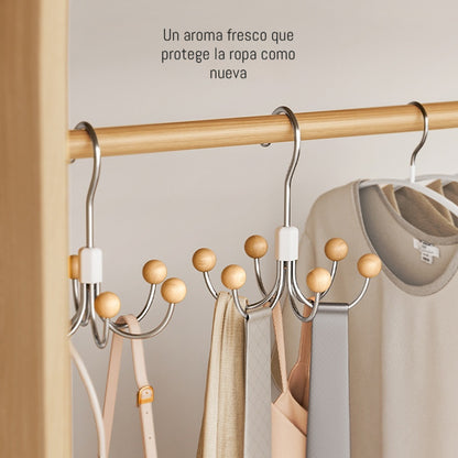 🔥Compra 1 y llévate 1 gratis🔥✨Percha multifuncional giratoria de 360° con 6 ganchos.