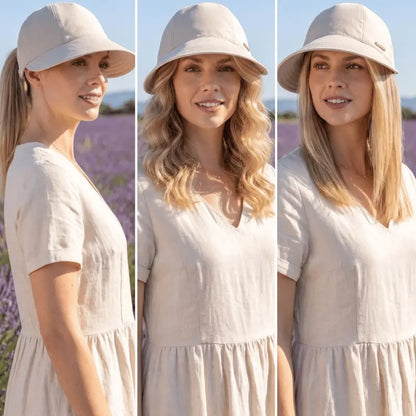 ✨【3 piezas】Sombrero de sol para mujer con ala ancha y protección UV.