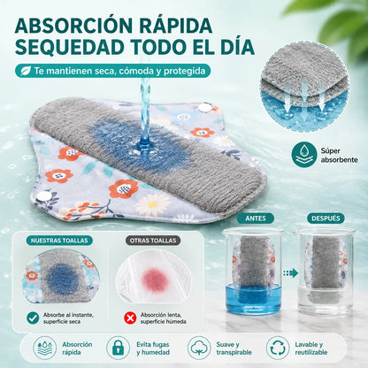 🔥【5 piezas 24 euros】Almohadilla antibacteriana de algodón y grafeno lavable