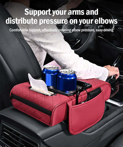Almohadilla universal 4 en 1 para reposabrazos de coche de cuero
