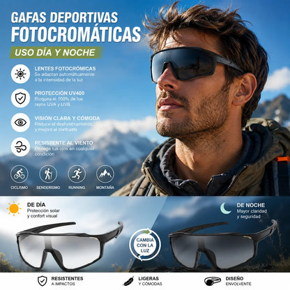 🏃‍♂️ ¡Último día de oferta especial! 🚴‍♀️ Gafas deportivas fotosensibles para hombres y mujeres.