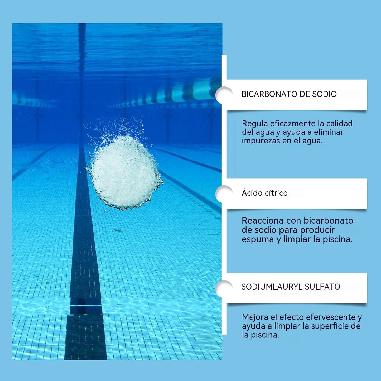 🔥【Compra 1, llévate 1 gratis】🏊‍♀️💧Pastillas limpiadoras para piscinas para un agua clara y transparente.