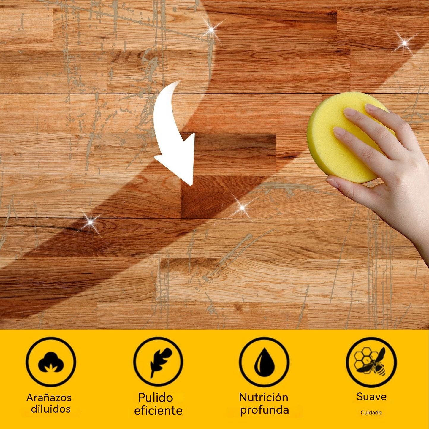 🔥Compra 1 y llévate 1 gratis🔥🧼Limpiador y abrillantador todo en uno para superficies de madera, elimina manchas, previene el polvo y aporta brillo.