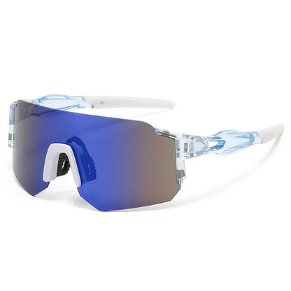 Gafas deportivas de montura grande con protección UV.