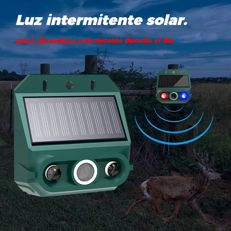 🔥【Oferta especial】🔥Repelente solar ultrasónico para animales para exteriores: puede ahuyentar pájaros y animales.