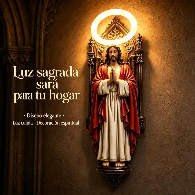 ✝️ Lámpara de Pared de Jesús y la Virgen María | Luz Cálida para un Hogar Lleno de Paz