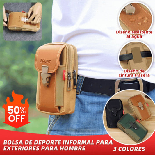 🔥Bolsa casual de hombre para exteriores, bolsa de deporte para teléfono móvil