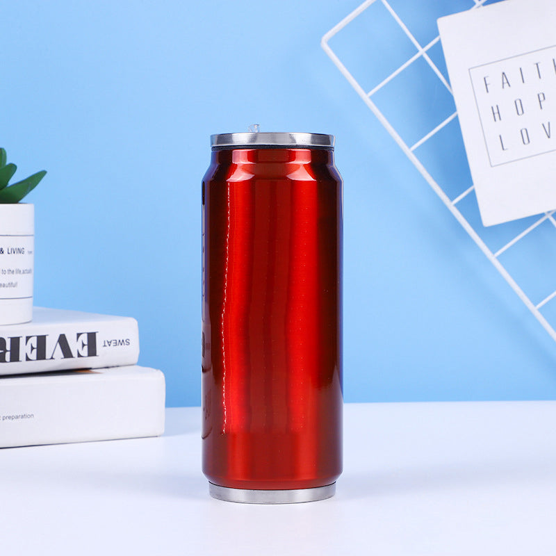 🥤 Vaso térmico de acero inoxidable de doble capa con forma de lata de refresco
