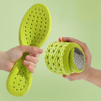 💕【4 Pares】 Plantillas deportivas de látex súper suaves, que absorben el sudor y los golpes.