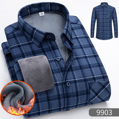 ⏳✨【Poloviční cena】1 kus: 670 Kč 👔【L-5XL】Teplá společenská košile s dlouhým rukávem