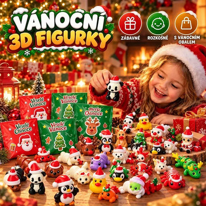 🌟Jedna sada o 30 kusech stojí 540 Kč🎁💡Vánoční ozdoby z měkké gumy, které svítí ve tmě, vytištěné 3D tiskem