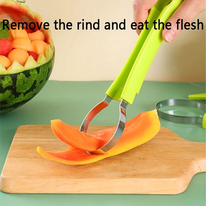 🍉🍈🥭 Juego de pelador de frutas multifuncional de cocina 4 en 1, más conveniente para comer frutas
