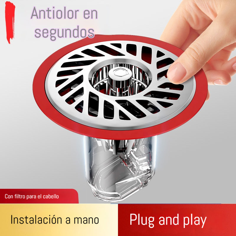 🥰【Compra 2 y llévate 2 gratis】👍Desagüe universal de gran diámetro para cocina y baño, a prueba de olores.🚿✨