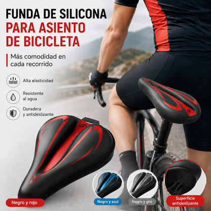 Funda para sillín de bicicleta de montaña, fabricada en cuero de silicona grueso e impermeable, ultrasuave.
