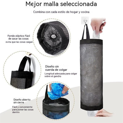 🛍️ ¡50% de descuento! Estante para bolsas de plástico - diseño colgante ♻️🧺