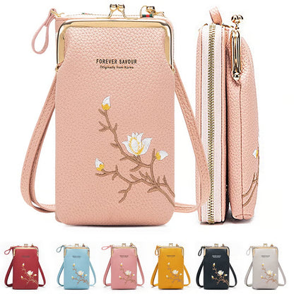 🔥👜 Nueva cartera antirrobo multicapa de gran capacidad con cremallera bordada a la moda para mujer