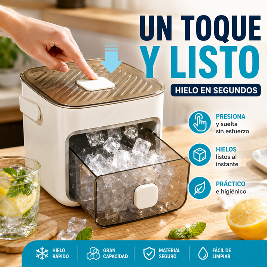 【30%OFF】💞¡Ventas superiores a 50 000! 💥🥤🧊 ¡50 % de descuento! Máquina de hielo con función de almacenamiento: produce 48 cubitos a la vez, tapa a prueba de fugas. Apilable, ahorra espacio. Incluye pala y pinzas para hielo 🏖️✅