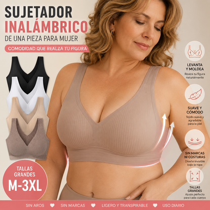 😍【Paquete de 2】Sujetador inalámbrico de una pieza para mujer❤️【40-95 kg】