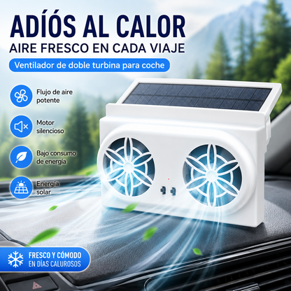 🌀Ventilador de escape para coche alimentado por energía solar