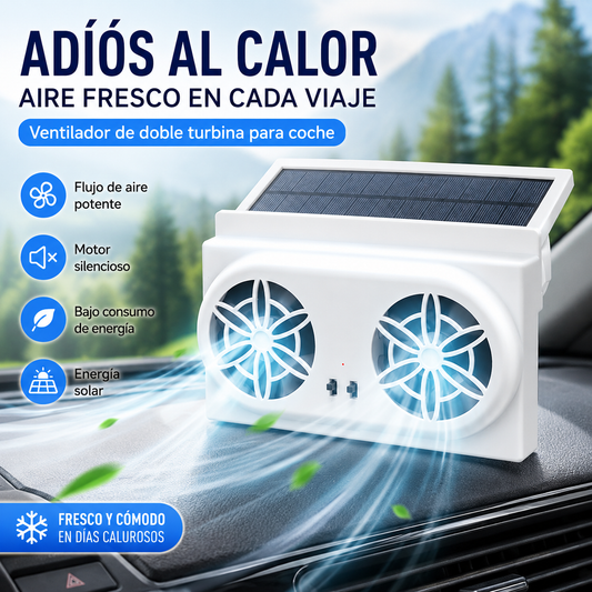 🌀Ventilador de escape para coche alimentado por energía solar