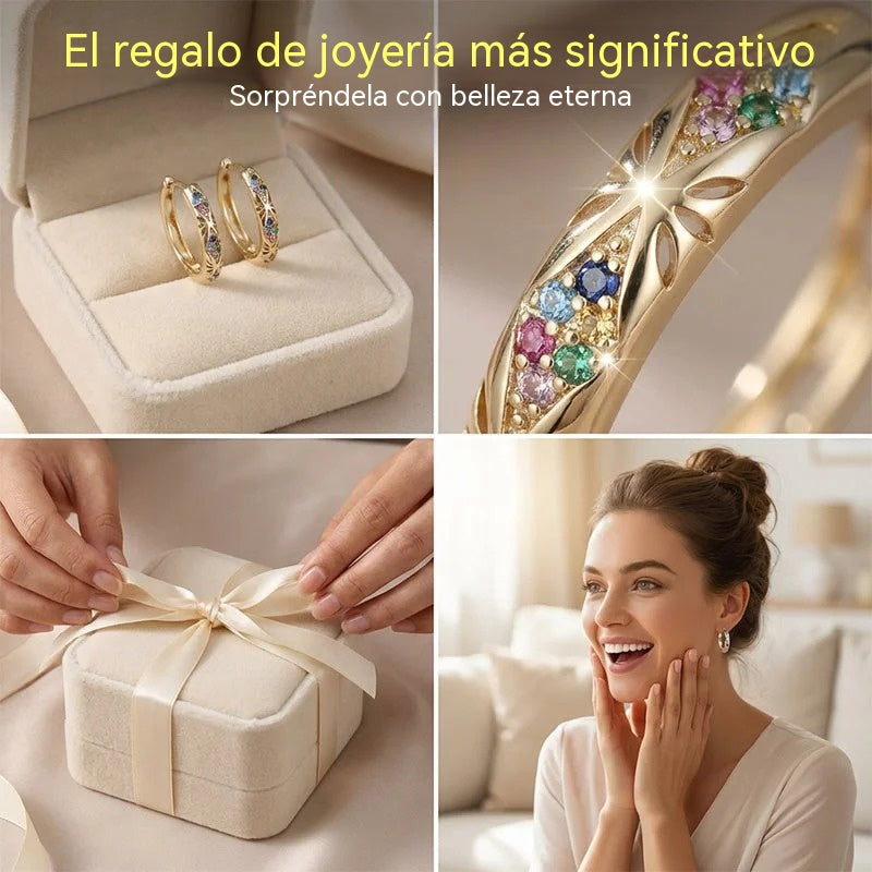 📢📢Compra 1 y llévate 2 gratis ⏰ Pendientes de aro huecos con circonita brillante