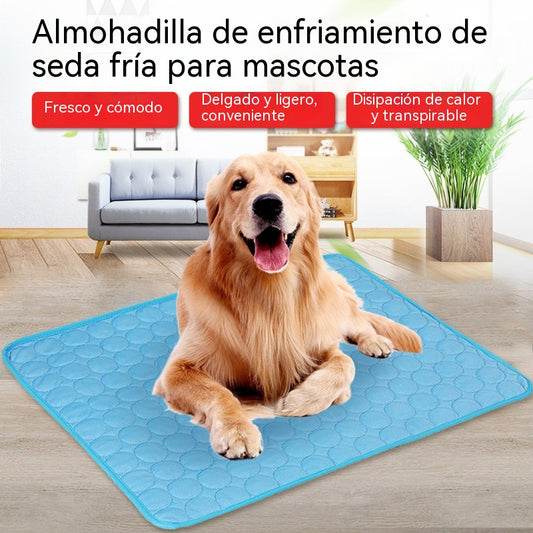 🧊 ¡Rebajas de verano! Alfombrilla refrescante para mascotas (sin agua) – Tejido Oxford transpirable, apta para cualquier cama o jaula.