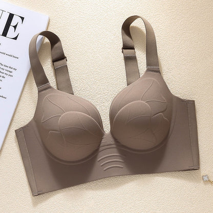 【Compra 1 y llévate 1 gratis】Ropa interior sin costuras de tallas grandes para mujer, sujetador push-up y de soporte para evitar la flacidez y la expansión hacia afuera.
