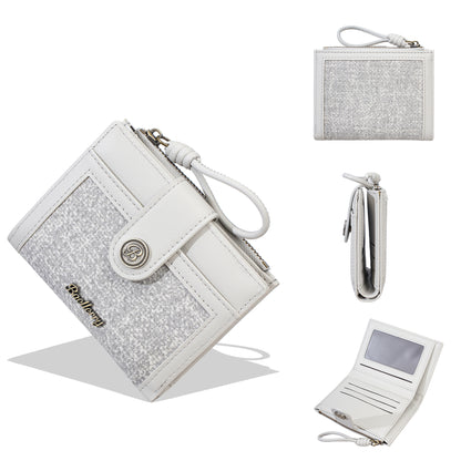 👛Cartera elegante y de alta gama con cremallera y múltiples ranuras para tarjetas.