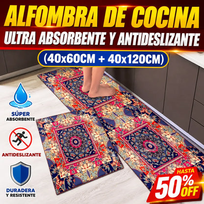 🧽 (40*60 cm + 40*120 cm)✨ Alfombra de cocina de diatomita antideslizante súper absorbente