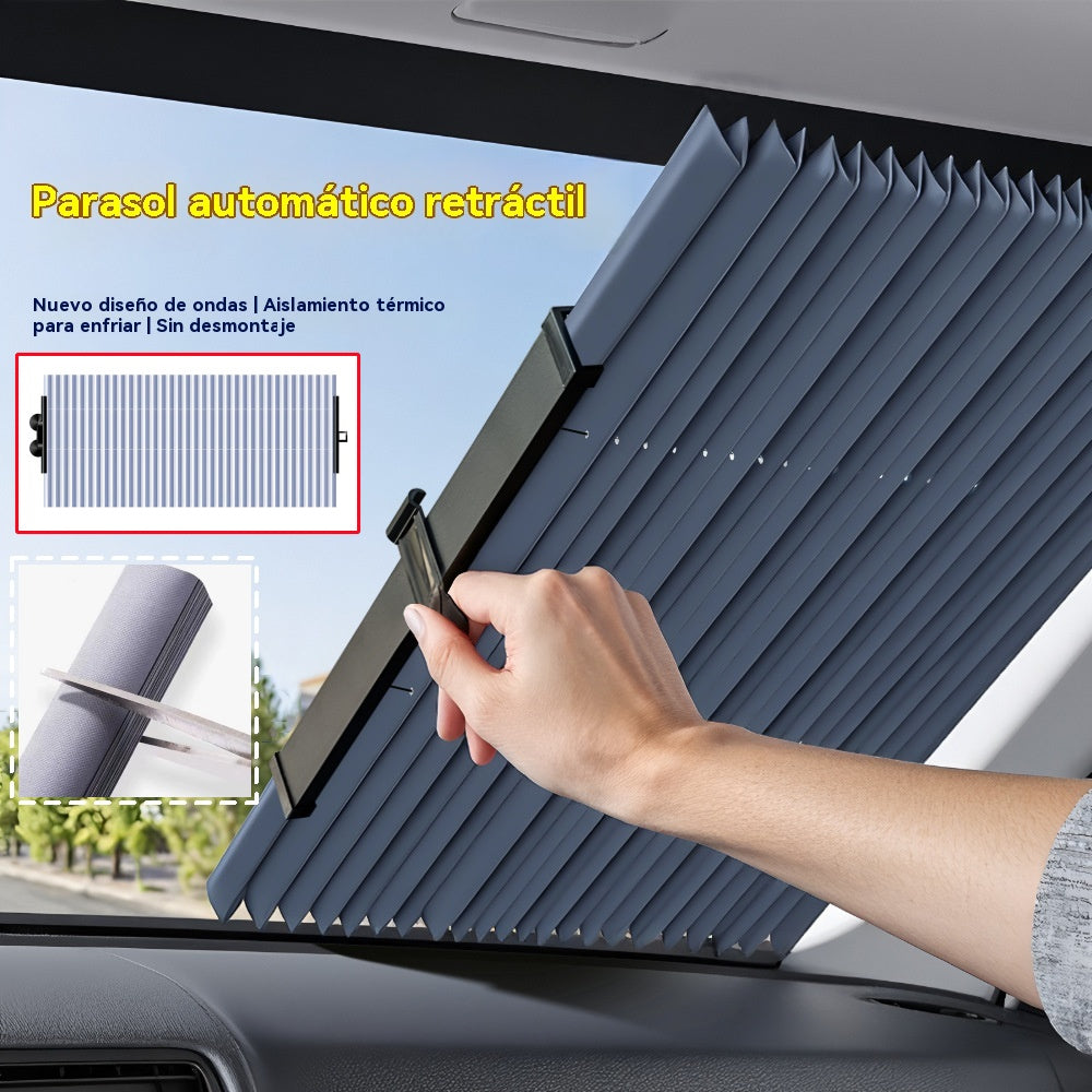 【46 cm】 Parasol y cortina aislante térmica para parabrisas General Motors, ajustable