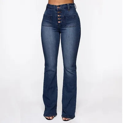 🔥【S-4XL】Pantalones acampanados para mujeres de cintura alta.