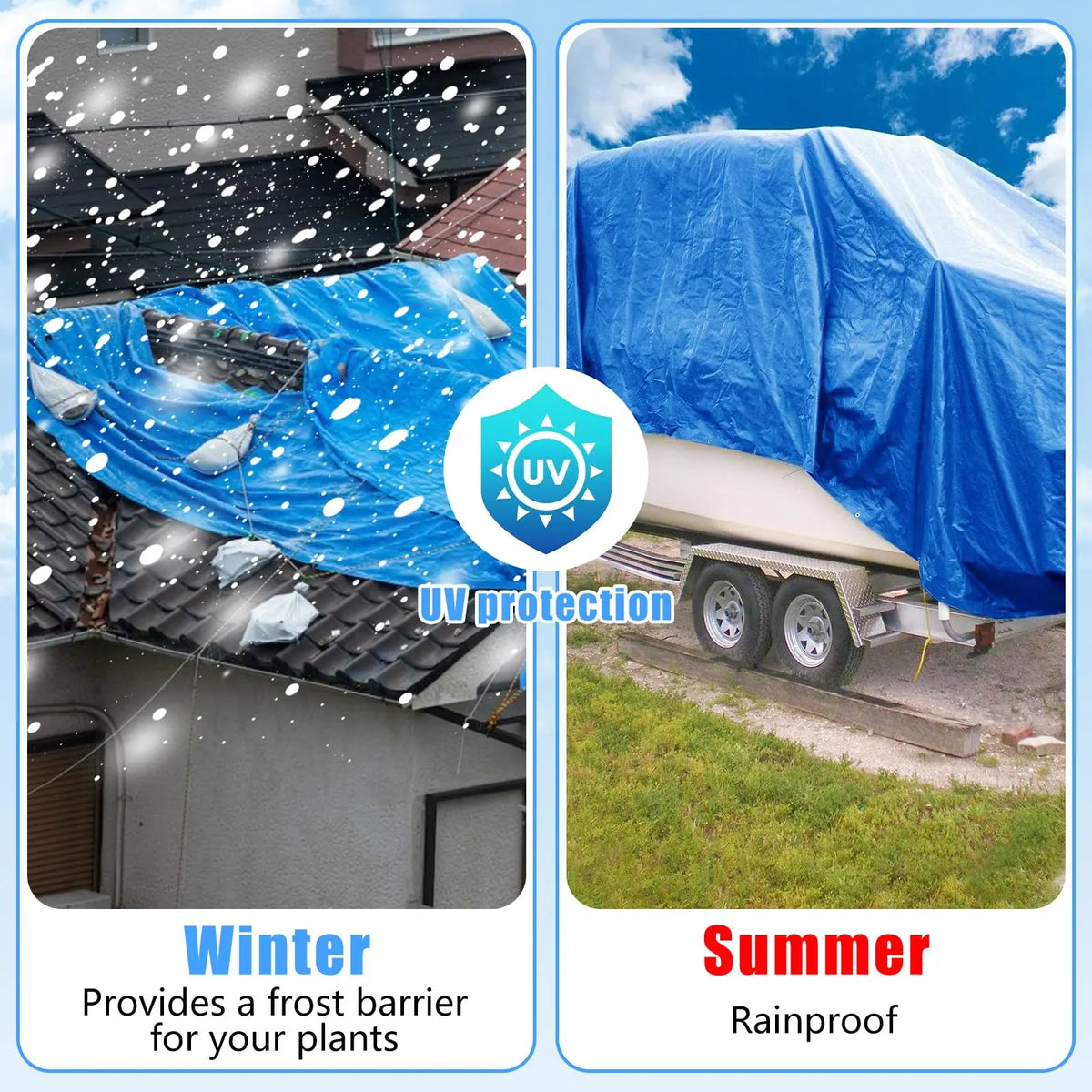 👍Tela de tienda de campaña con aislamiento térmico y protección solar para exteriores, tela gruesa para refugio contra la lluvia【2m*3m】