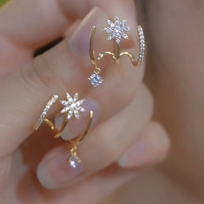 🌟10 pares-🌟Pendientes de garra brillantes para mujer