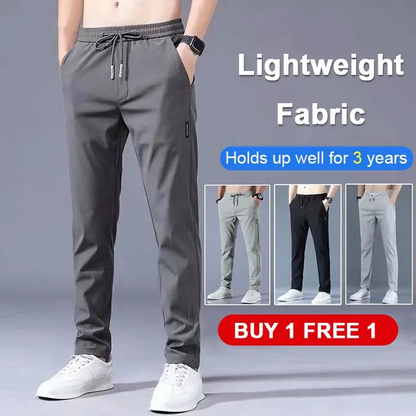 【Compre 1 y obtenga 1 gratis】👖【M-5XL】2026 nuevos pantalones elásticos informales para hombre, cómodos y a la moda