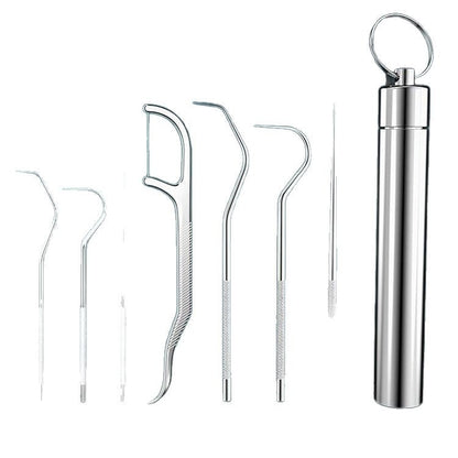 🏆 Set de 7 piezas ✨ ¡Ingeniería de Precisión Alemana! Palillo Dental de Punta Ultrafina de 0,1 mm para una Limpieza Profunda y Precisa 🦷💎